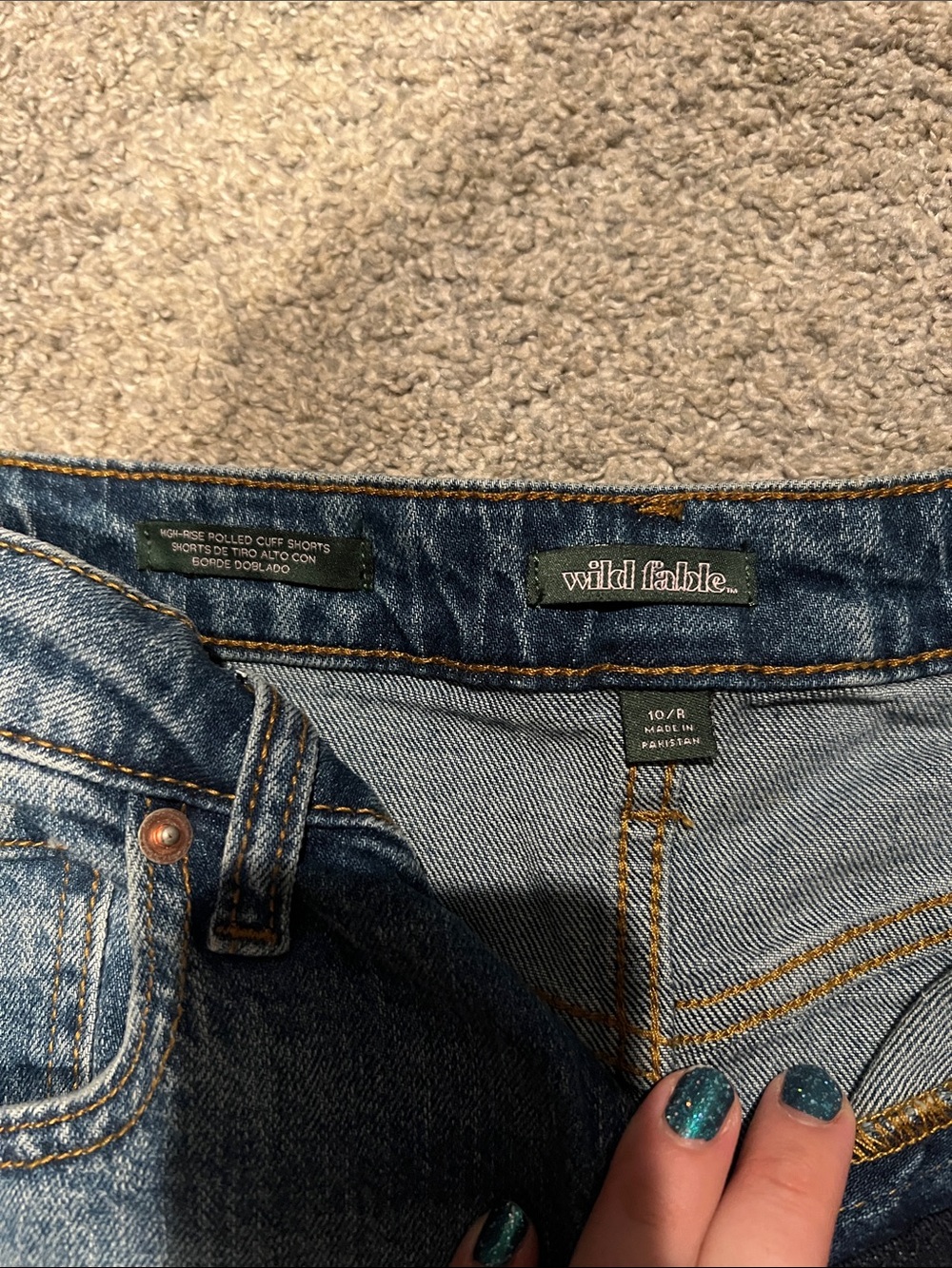 wild fable Light Blue Denim Cutoff Shorts - Picture 3 of 4